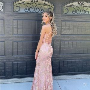 Rose gold prom dress!